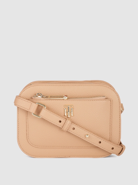 

Tommy Hilfiger Beige PU Structured Sling Bag