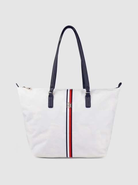 

Tommy Hilfiger White Structured Tote Bag
