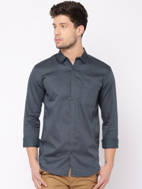 

Nature Casuals Men Blue Slim Fit Printed Casual Shirt