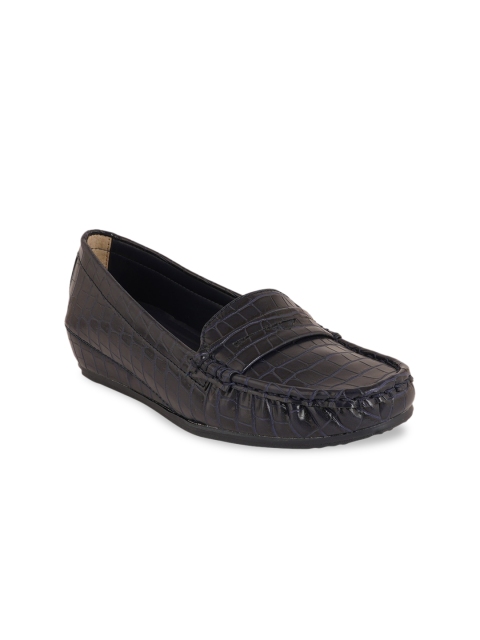 

pelle albero Women Navy Blue Textured Loafers