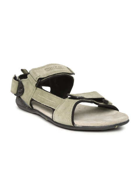 

Woodland Men Olive Green Suede Leather Sandals