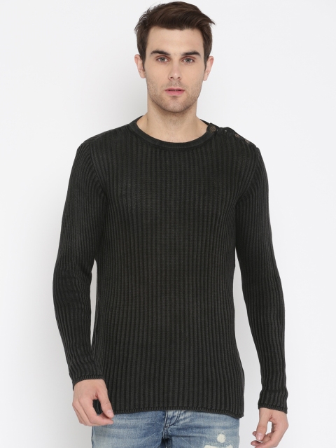 

Jack & Jones Men Grey Striped Pullover