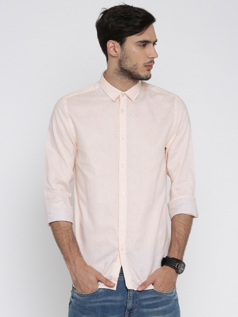 

Jack & Jones Men Peach Patterned Casual Shirt