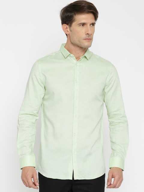 

Jack & Jones Men Green Regular Fit Solid Casual Shirt