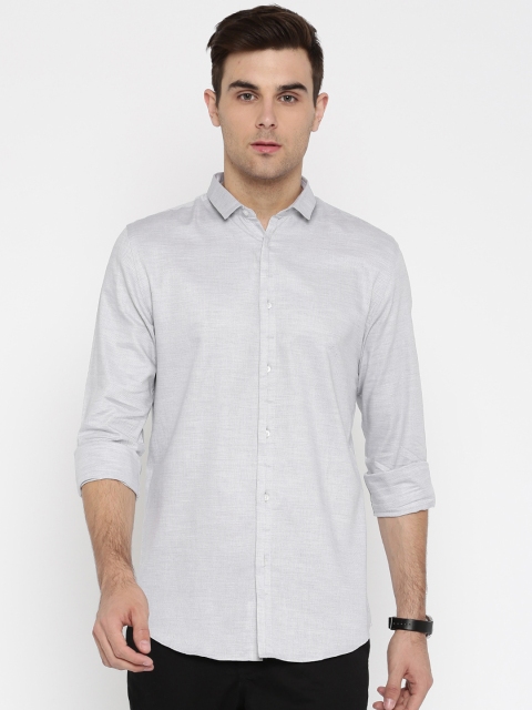 

Jack & Jones Men Grey Slim Fit Casual Shirt