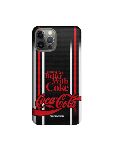 

CelfieDesign Black & Red Printed iPhone 12 Pro Slim Back Case