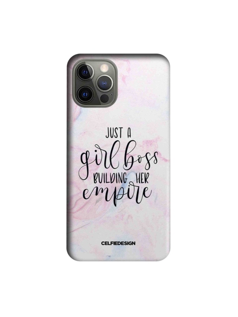 

CelfieDesign White Typography Slim Back Case for iPhone 12 Pro
