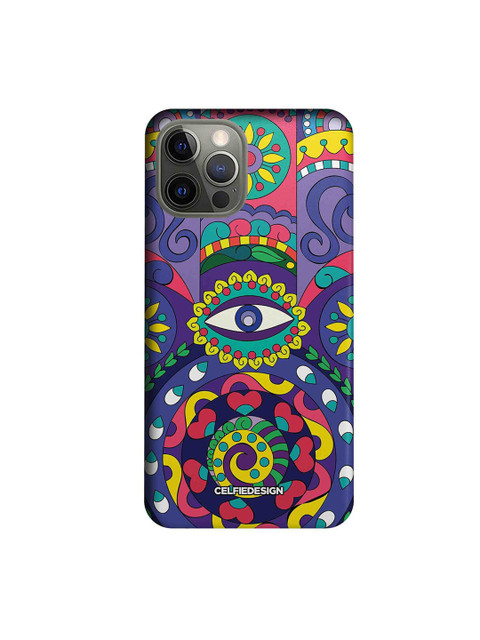 

CelfieDesign Multicoloued Humsa iPhone 12 Pro Case, Multi