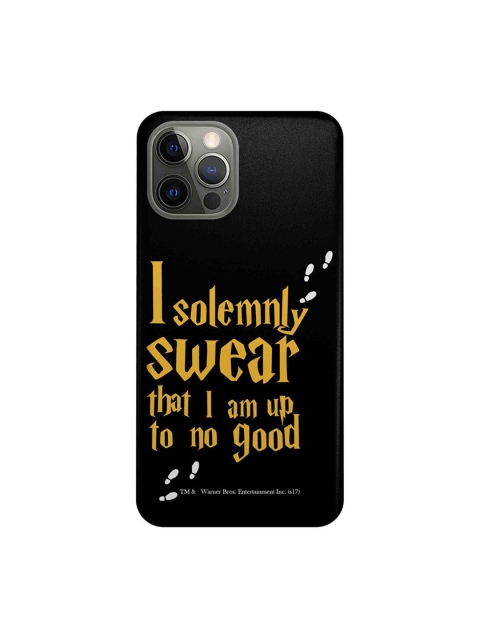 

CelfieDesign Black & Gold Toned Printed iPhone 12 Pro Back Case