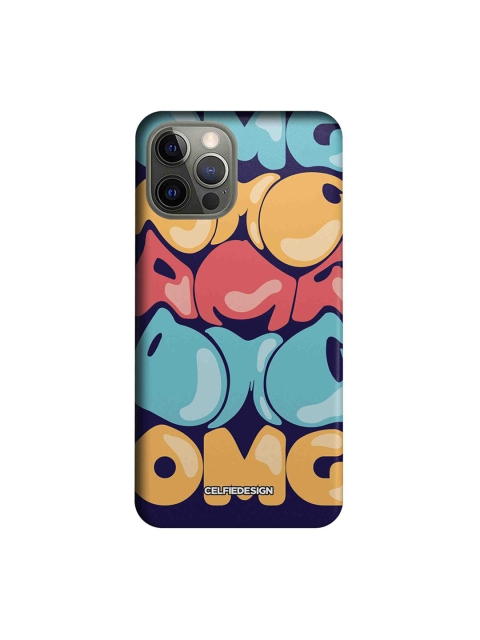 

CelfieDesign Multicoloured OMG Print iPhone 12 Pro Back Case, Multi