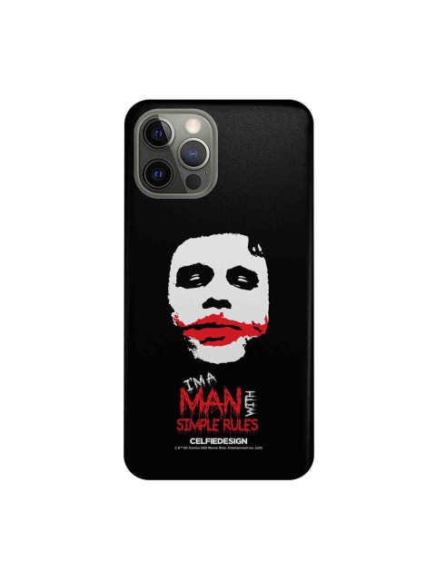 

CelfieDesign Black Man With Simple Rules Printed iPhone 12 Pro Slim Back Case