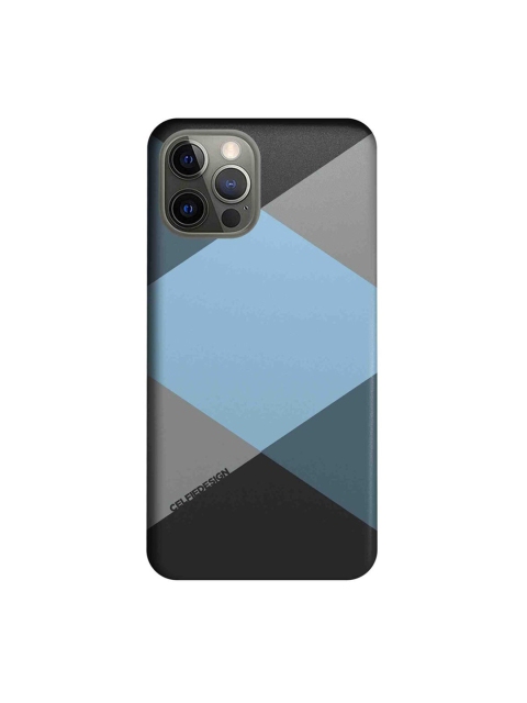 

CelfieDesign Multi Criss Cross Blugrey iPhone 12 Pro Slim Back Case