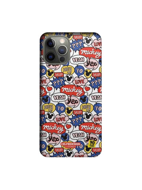 

CelfieDesign Multi-coloured Mickey Doodle Slim Back Case for iPhone 12 Pro