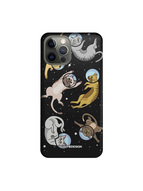

CelfieDesign Multicoloured Cat in Space - iPhone 12 Pro Slim Back Case, Multi