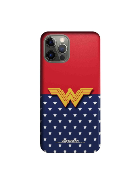 

CelfieDesign Red & Blue Classic Wonder Woman Logo Printed iPhone 12 Pro Slim Back Case