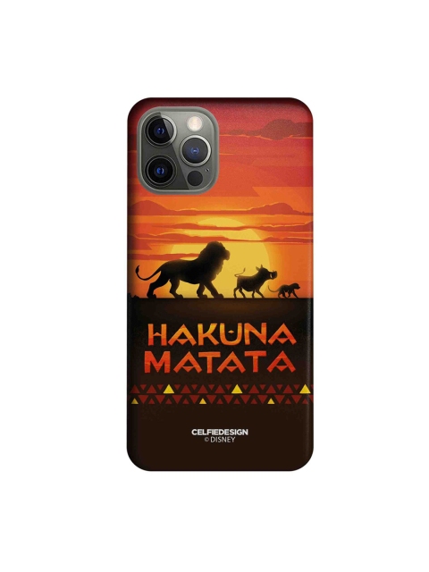 

CelfieDesign Hakuna Matata Printed Slim Case For iPhone 12 Pro, Brown