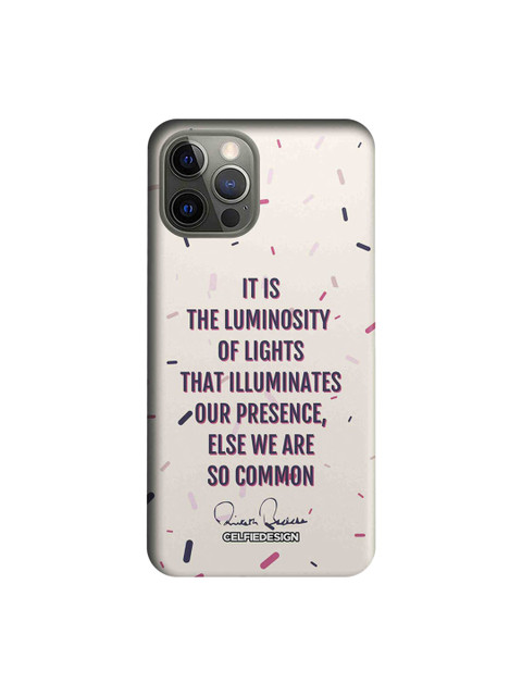 

CelfieDesign Black & White Presence AB Quotes Print iPhone 12 Pro Back Case
