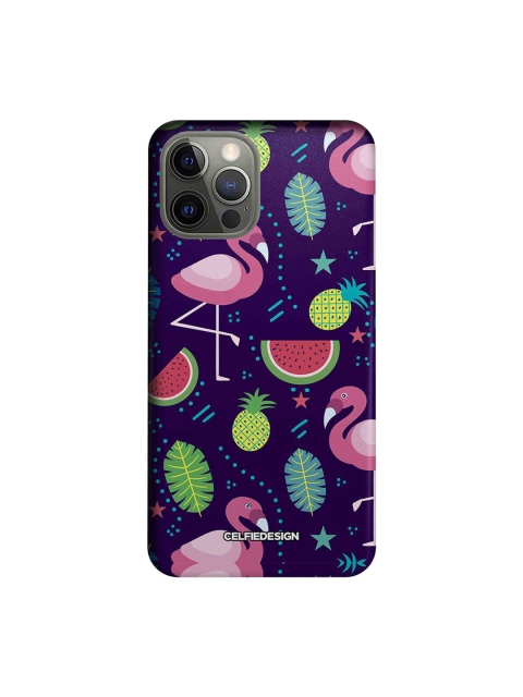 

CelfieDesign Purple Flamingo iPhone 12 Pro Slim Back Case
