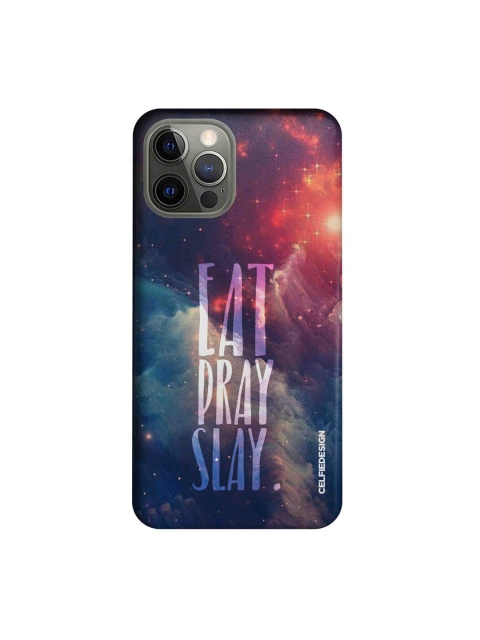 

CelfieDesign Multicoloured Eat Pray Slay - iPhone 12 Pro Slim Back Case, Multi