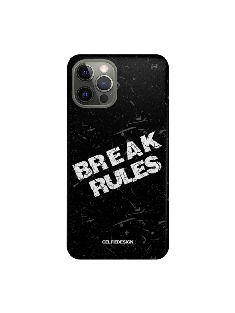 

CelfieDesign Black Typography Printed Slim Case For iPhone 12 Pro