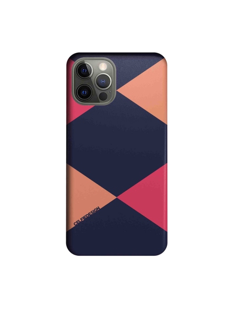 

CelfieDesign Blue & Pink Criss Cross Slim Back Case for iPhone 12 Pro