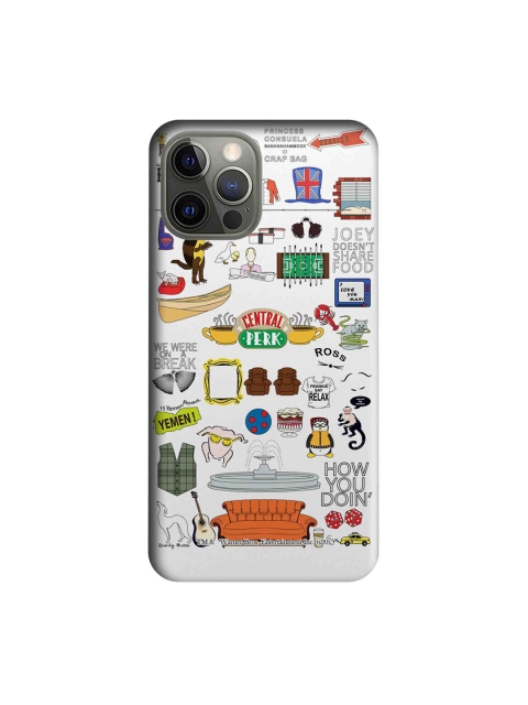 

CelfieDesign iPhone 12 Pro Max Friends Doodle Printed Back case, Multi