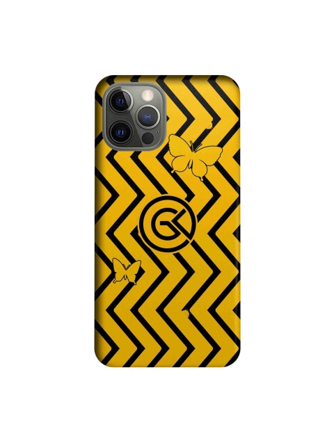 

CelfieDesign Yellow & Black Bolt Printed iPhone 12 Pro Slim Back Case
