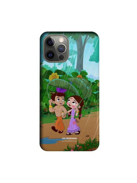 

CelfieDesign Multicoloured Bheem & Chutki In Rainforest Print iPhone 12 Pro Back Case, Multi