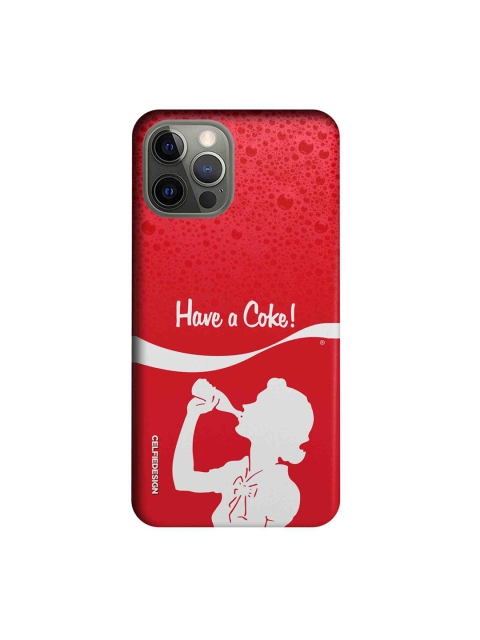 

CelfieDesign Red & White Have a Coke Girl Printed iPhone 12 Pro Slim Back Case