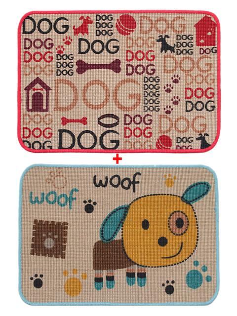 

Saral Home Set of 2 Printed Rectangular Doormats, Multi
