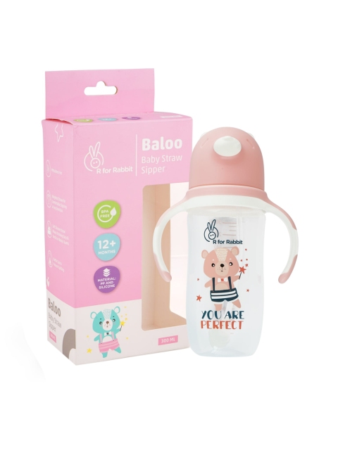 

R for Rabbit Pink Baloo Baby Straw Sipper Cup With Handle