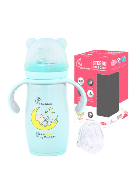 

R for Rabbit Kids Blue Printed Feeding Bottle 240 ML