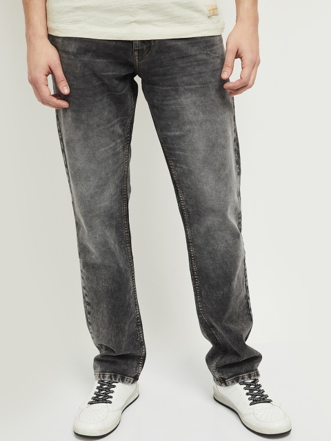 

max Men Grey Slim Fit Heavy Fade Jeans