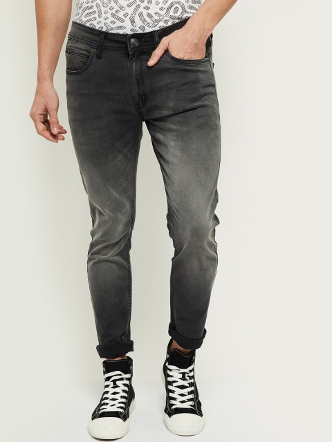 

max Men Charcoal Slim Fit Heavy Fade Jeans
