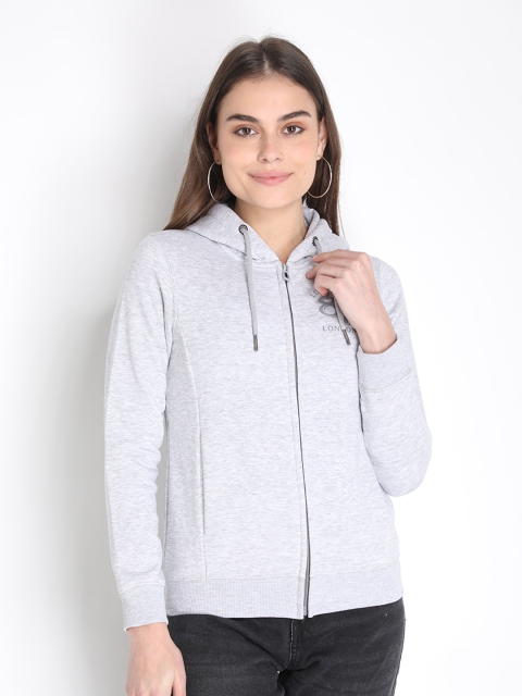 

LURE URBAN Women Grey Hooded Sweatshirt