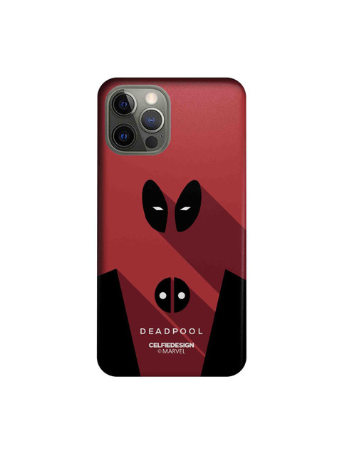 

CelfieDesign Maroon & Black Printed Plastic iPhone 12 Pro Slim Back Case