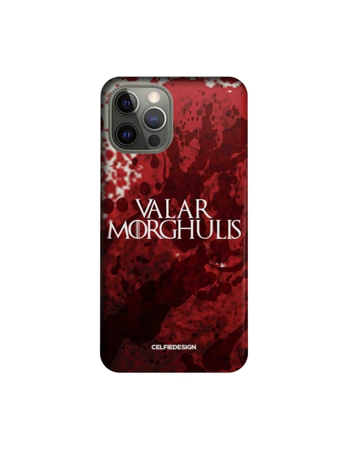 

CelfieDesign Red & White Valar Morghulis iPhone 12 Pro Slim Back Case