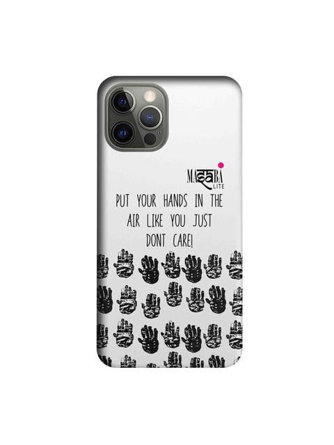 

CelfieDesign White & Black Masaba Hands Up Plastic iPhone 12 Pro Slim Back Case