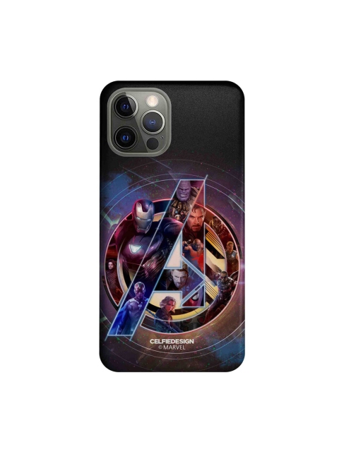

CelfieDesign Black & Blue Printed Plastic iPhone 12 Pro Slim Back Case
