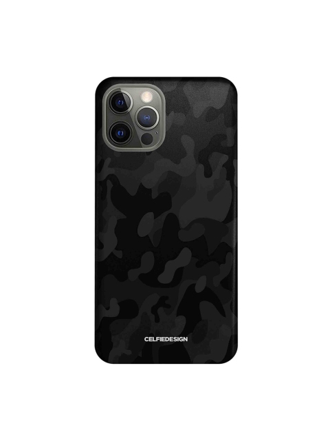 

CelfieDesign Black & Grey Camouflage iPhone 12 Pro Slim Back Case