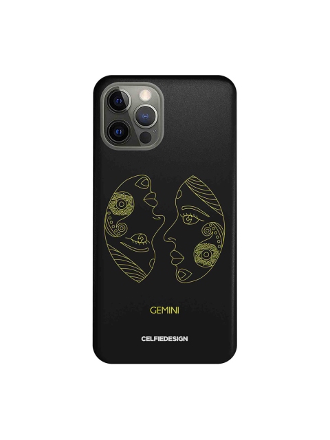 

CelfieDesign Black & Yellow Gemini iphone 12 Pro Slim Back Case