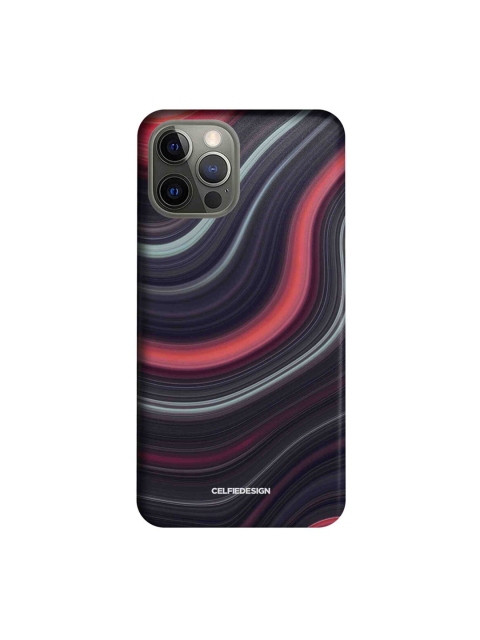 

CelfieDesign Black & Red Printed Plastic iPhone 12 Pro Slim Back Case
