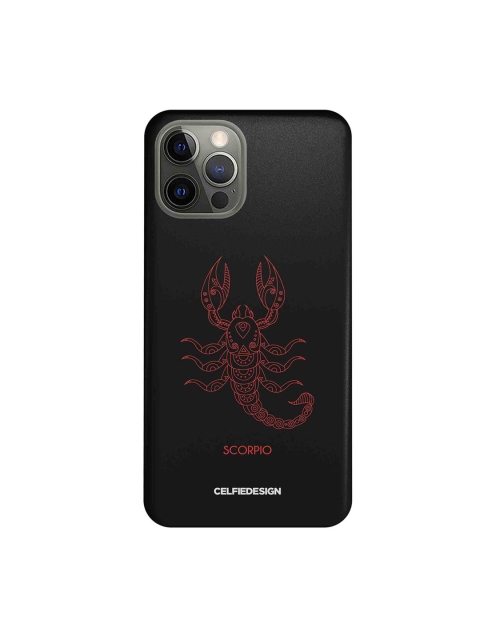 

CelfieDesign Black & Red Scorpio iPhone 12 Pro Slim Back Case