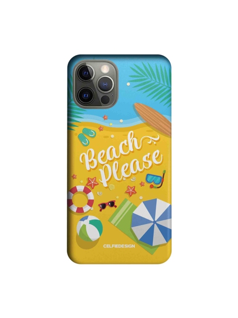 

CelfieDesign Yellow & Blue Beach Please Plastic iPhone 12 Pro Slim Back Case