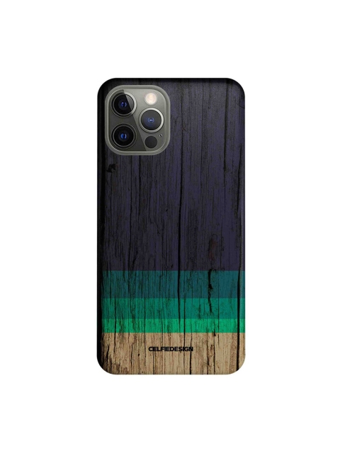 

CelfieDesign Black & Green Wood Stripes iphone 12 Pro Slim Back Case