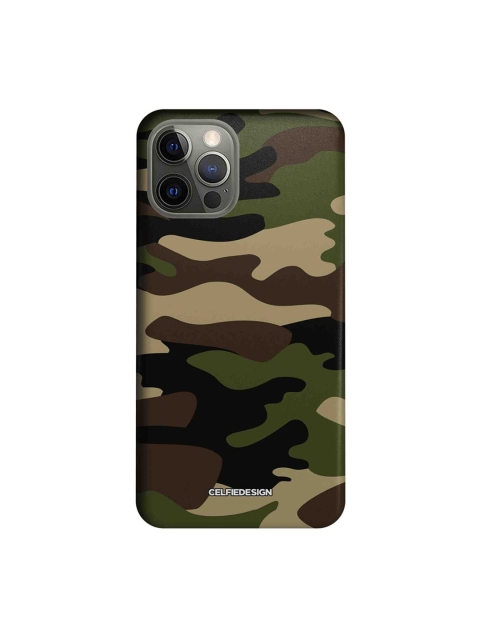 

CelfieDesign Olive Green & Beige Camouflage iPhone 12 Pro Slim Back Case