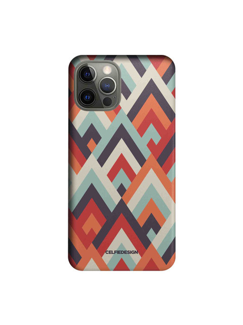 

CelfieDesign Orange & Teal Symmetric Cheveron iPhone 12 Pro Slim Back Case