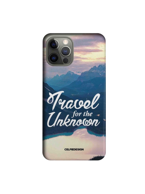 

CelfieDesign Blue & White Travel For The Unknown iPhone 12 Pro Slim Back Case