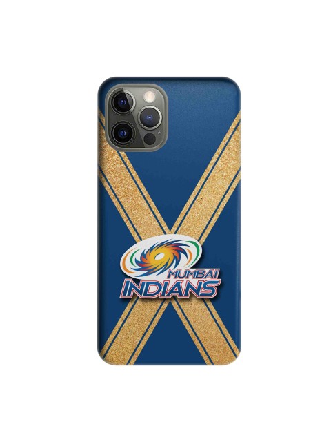 

CelfieDesign Blue & Gold-Toned Mumbai Indians Crest iPhone 12 Pro Slim Back Case