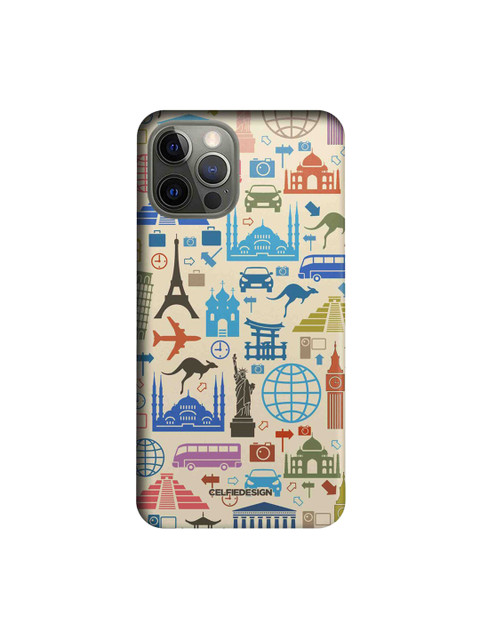 

CelfieDesign Beige & Blue Travel Lover iPhone 12 Pro Slim Back Case